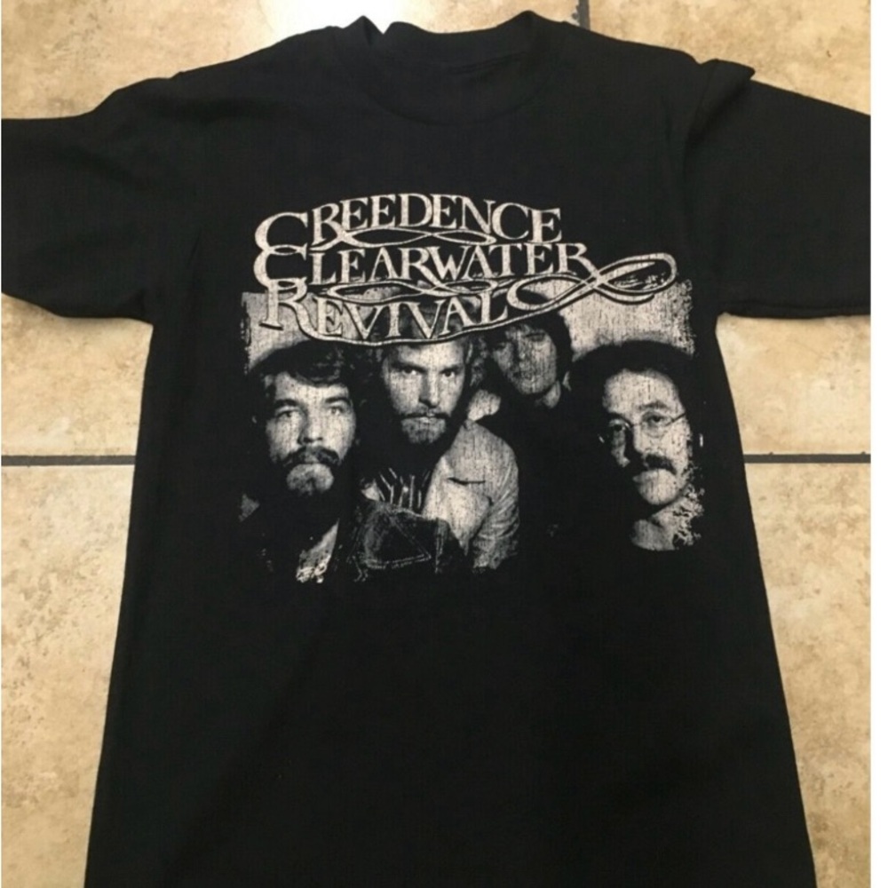 Creedence Clearwater Revival T-shirt Black Short Sleeve Size Medium